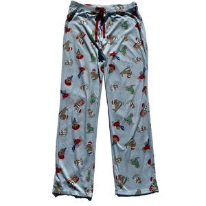 Novogratz Pajama Lounge Pants Dogs Skiing and Sledding Size S